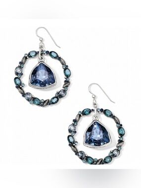 💎 RARE FIND! BRIGHTON Silver ‘DIVINE FEMININE’ Swarovski Crystal Earrings!